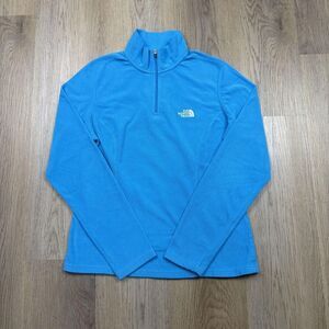 The North Face Sweater Womens Medium Blue TKA 100 Fleece Quarter Zip Pullover